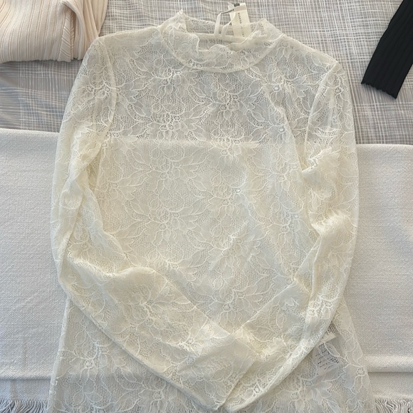 Tops - Anthropologie sheer lace top